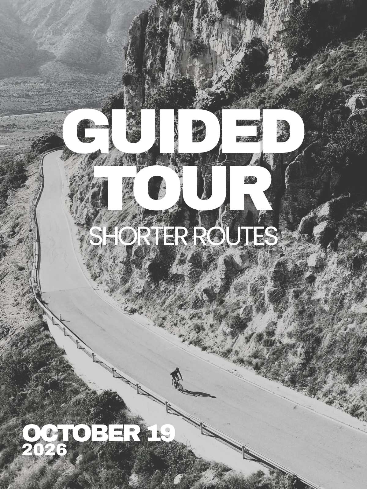 Cyclist riding a guided road cycling tour route in Castellón, Spain — October 19th - October 25th